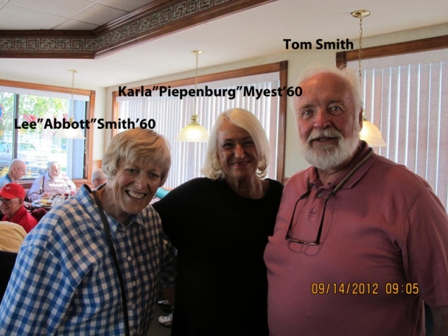 Lee Abbot Smith & husband Tom with Karla at Blackshirt Breakfast Group - 9/14/2012