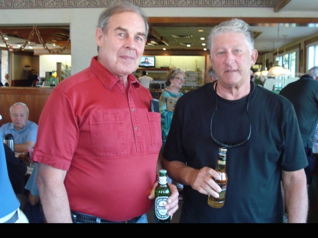 Tony and Dave at a Blackshirt Breakfast gathering - The Golden Guernsey Boys