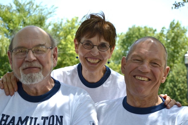 Dave Hamilton(class of 56), Ann Hamilton(class of 62) and Bill
